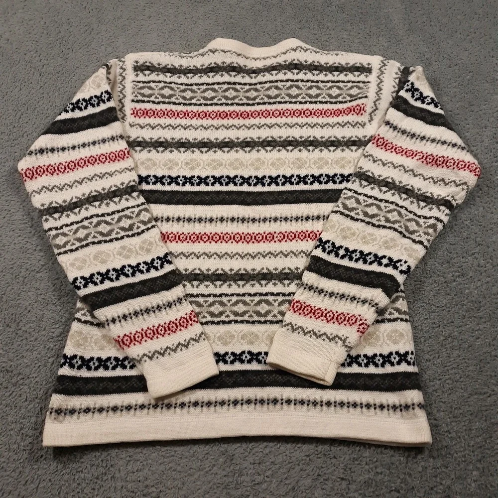 Nautica Sweater Mens Size Medium Wool Cotton Blend Pullover Crew Neck Knit